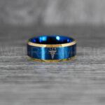 Nurse Ring, Licensed Practical Nurses Ring, LPN Nurse Wedding Band, LPN Nurse Jewelry, Nurse Jewelry, Blue Wedding Band