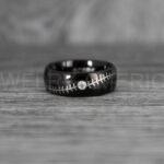 Baseball Rings, Baseball Wedding Rings, Baseball Wedding Bands, Black Baseball Rings, Black Wedding Bands, Black Baseball Wedding Bands, Baseball Jewelry