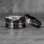 Her King His Queen Rings, King and Queen Rings, Couple Rings, Couple Wedding Bands