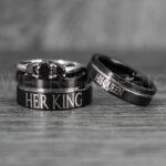 Her King His Queen Rings, King and Queen Rings, Couple Rings, Couple Wedding Bands
