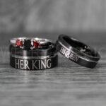 Her King His Queen Rings, King and Queen Rings, Couple Rings, Couple Wedding Bands