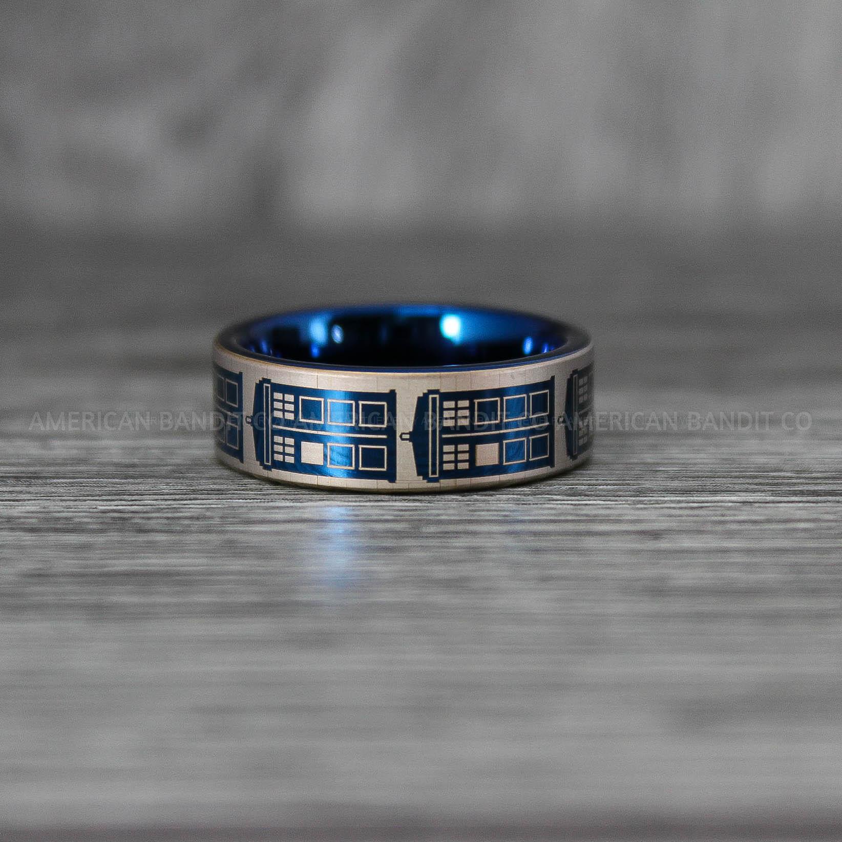 IMG_6757 TARDIS Ring, Dr Who Ring, Dr Who Wedding Ring, Dr Who Jewelry, Gallifreyan Ring, Gallifreyan Wedding Ring, Gallifreyan Wedding Band, Gallifreyan Jewelry - Image 1