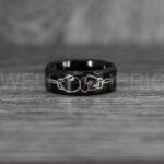 Boxing Ring, Boxer Ring, Boxing Gloves Ring, Black Tungsten Ring, Black Wedding Ring, Black Wedding Band, Boxing Jewelry