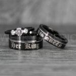 Her King His Queen Rings, King and Queen Rings, Couple Rings, Couple Wedding Bands