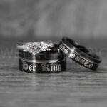Her King His Queen Rings, King and Queen Rings, Couple Rings, Couple Wedding Bands