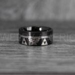 Zelda Rings, Zelda Wedding Rings, Gamer Rings, Gamer Jewelry, Zelda Wedding Bands, Gamer Wedding Rings, Black Wedding Rings