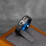 I Love You I Know Rings, Aurebesh Rings, Black Wedding Bands, Aurebesh Wedding Bands, Aurebesh Wedding Rings, Aurebesh Jewelry - Image 3