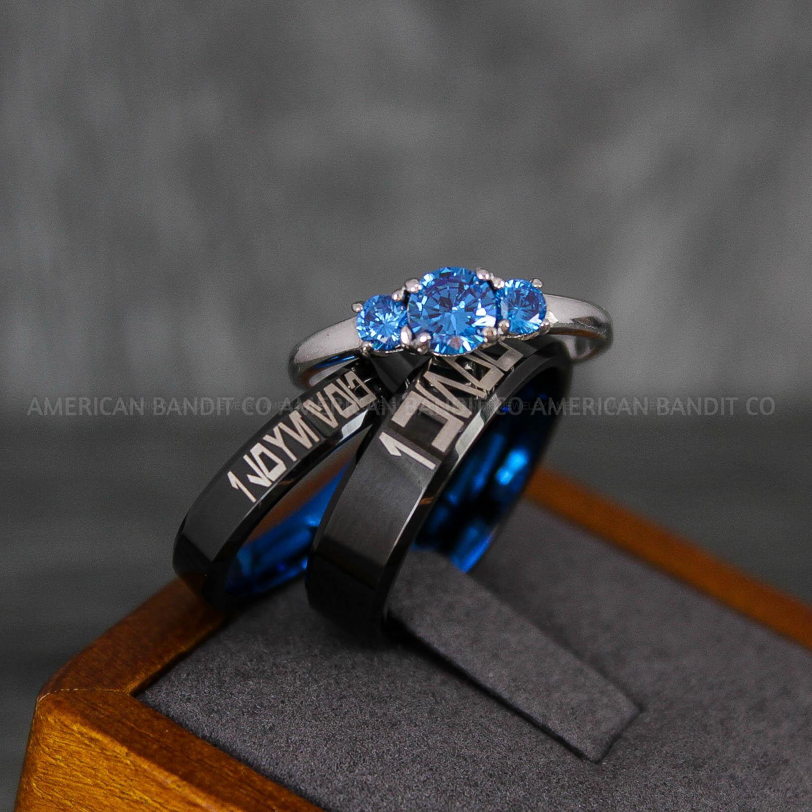 IMG_6789 I Love You I Know Rings, Aurebesh Rings, Black Wedding Bands, Aurebesh Wedding Bands, Aurebesh Wedding Rings, Aurebesh Jewelry - Image 1