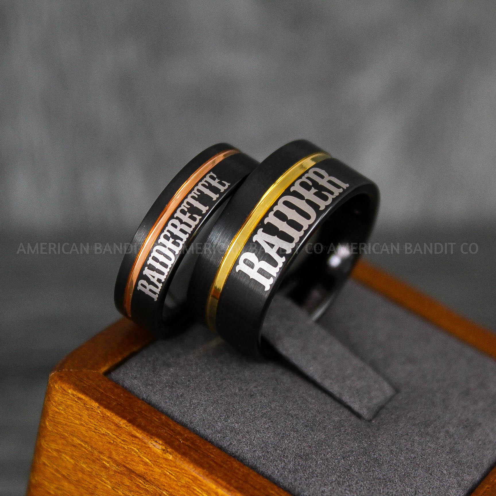 IMG_6793 Raiders Ring, Raider Ring, Raiderette Ring, Couple Rings, Couple Wedding Rings, Couple Wedding Bands - Image 1