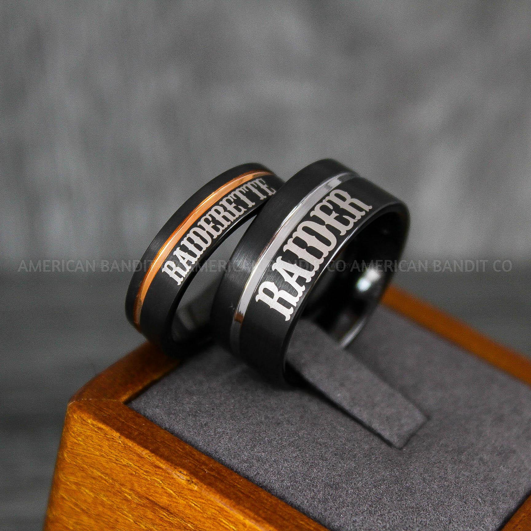 IMG_6796 Raiders Ring, Raider Ring, Raiderette Ring, Couple Rings, Couple Wedding Rings, Couple Wedding Bands - Image 1