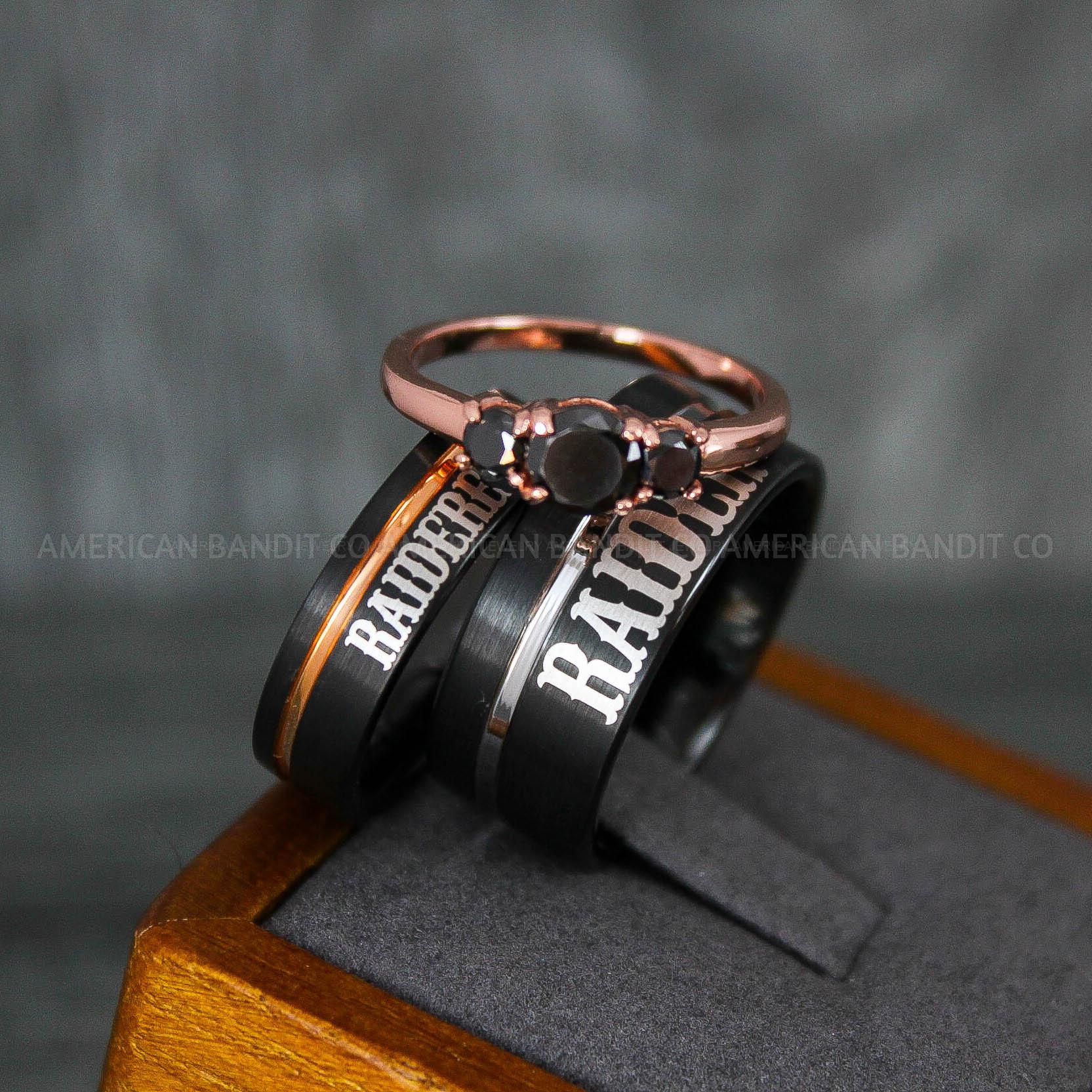 IMG_6802 Raiders Ring, Raider Ring, Raiderette Ring, Couple Rings, Couple Wedding Rings, Couple Wedding Bands - Image 1