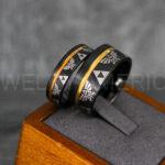 Zelda Rings, Zelda Wedding Rings, Gamer Rings, Gamer Jewelry, Zelda Wedding Bands, Gamer Wedding Rings, Black Wedding Rings