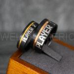 Player 1 Player 2 Rings, Gamer Rings, Couple Rings, Gamer Couple Wedding Bands, Gamer Wedding Rings - Image 4
