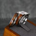 Wood Rings, Wood Wedding Bands, Wood Wedding Rings, Silver Wedding Rings, Silver Wedding Bands