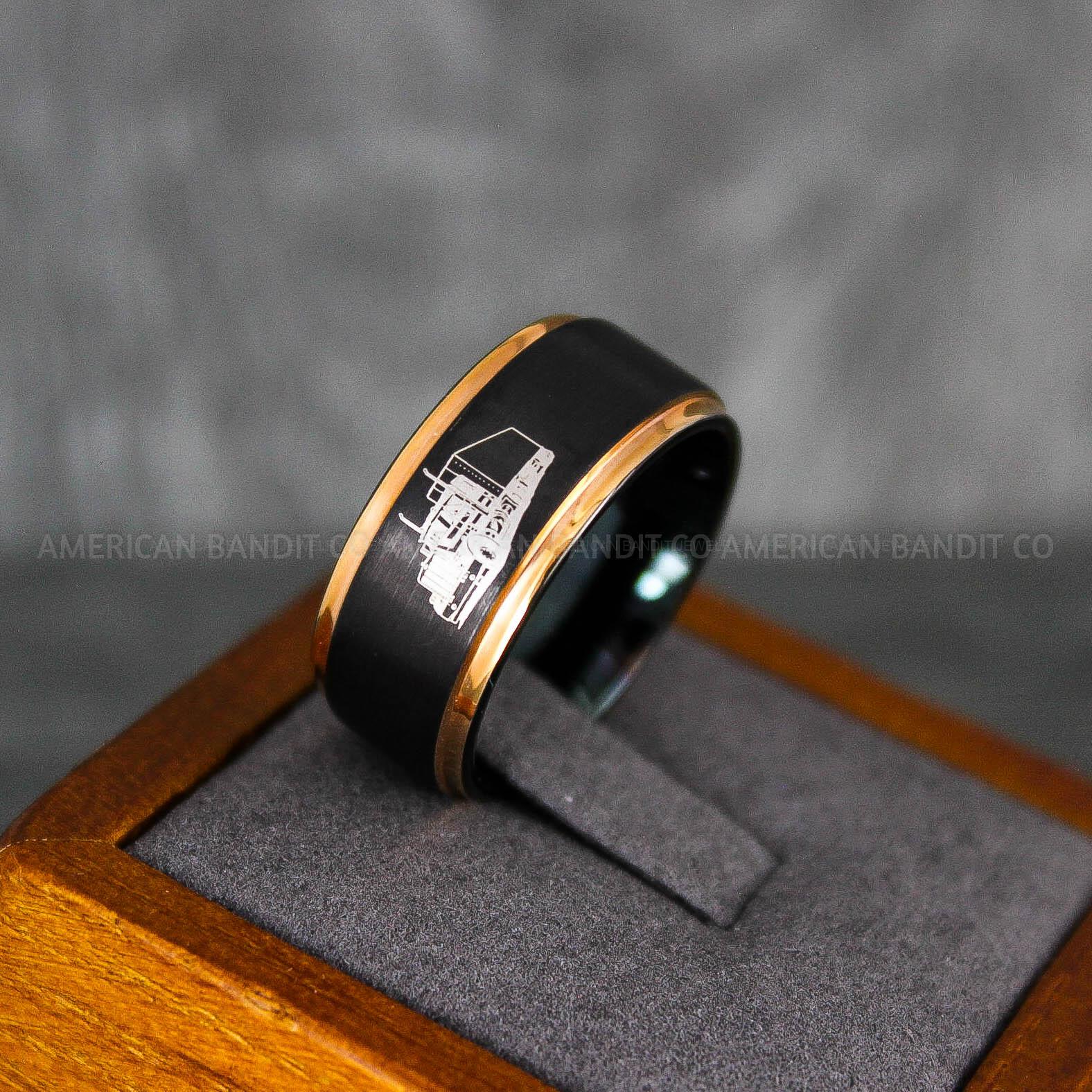 IMG_6828 Truck Driver Ring, Trucker Ring, Truck Life Ring, Trucker Life Ring, Trucker Jewelry, Truck Driver Wedding Band - Image 1