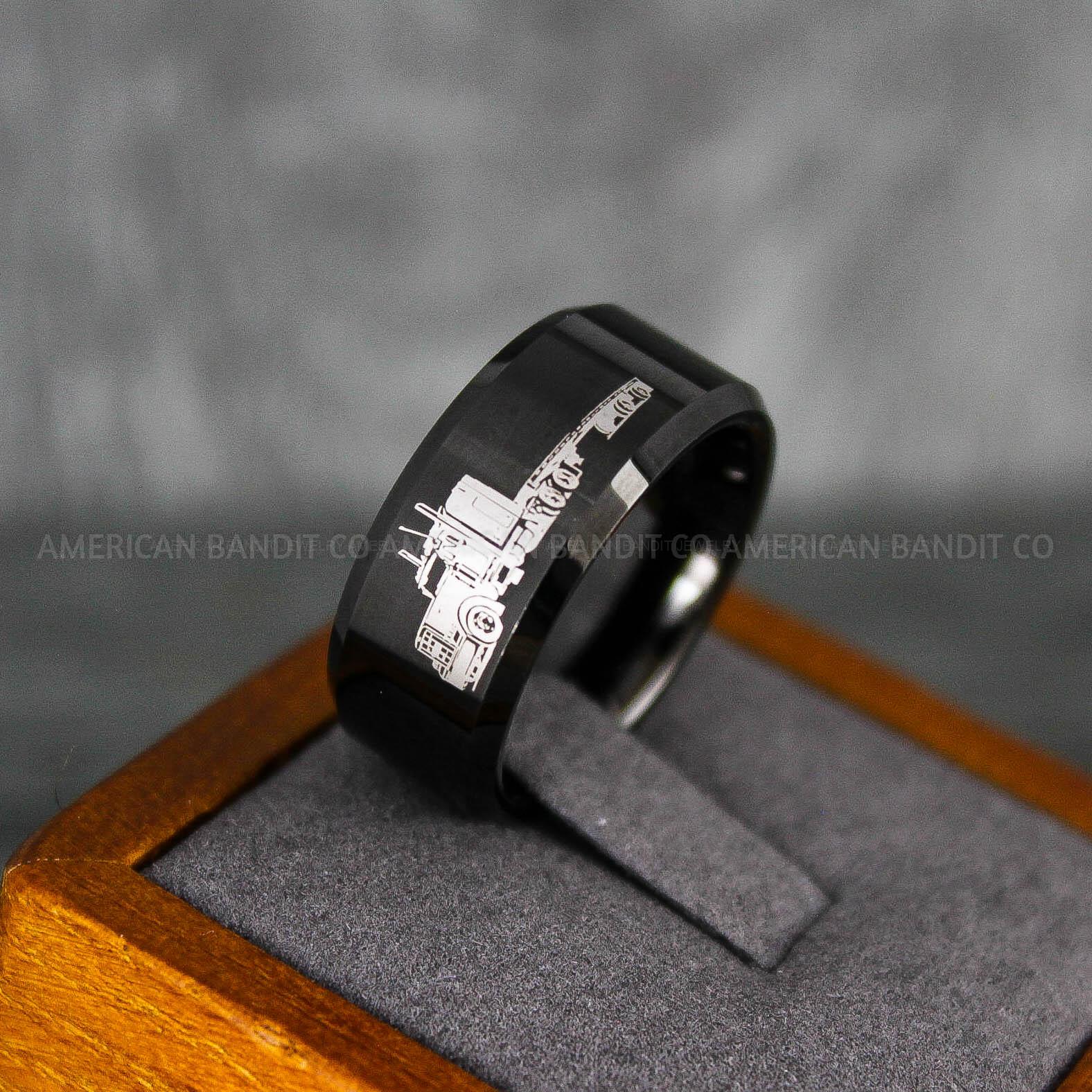 IMG_6832 Truck Driver Ring, Trucker Ring, Truck Life Ring, Trucker Life Ring, Trucker Jewelry, Truck Driver Wedding Band - Image 1