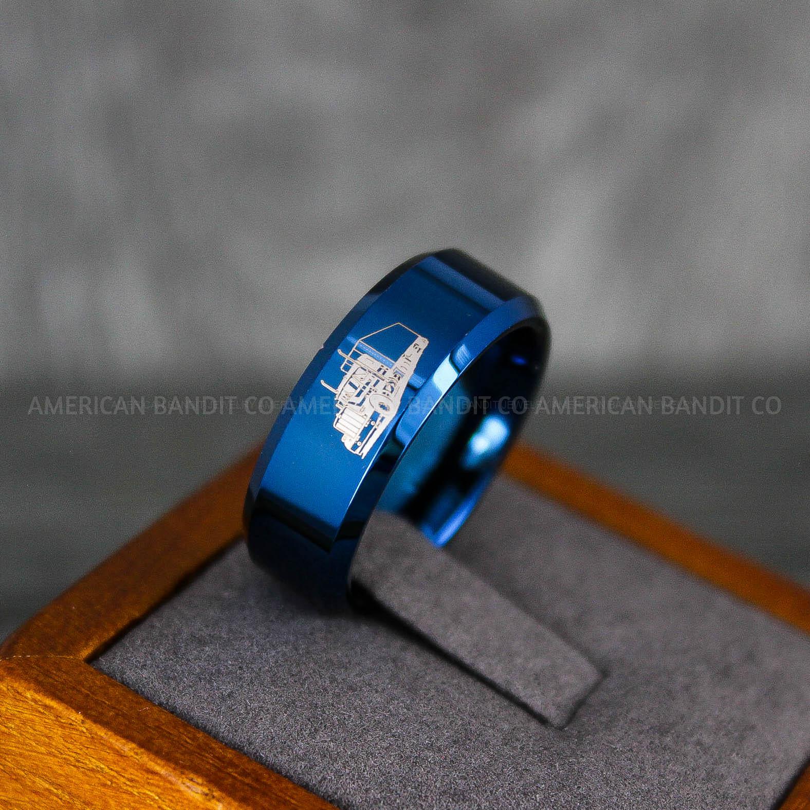 IMG_6835 Truck Driver Ring, Trucker Ring, Truck Life Ring, Trucker Life Ring, Trucker Jewelry, Truck Driver Wedding Band - Image 1