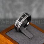 Filmstrip Ring, Photography Ring, Camera Ring, Lens Ring, Camera Lens Ring, Black Ring, Black Tungsten Wedding Band, Black Wedding Band