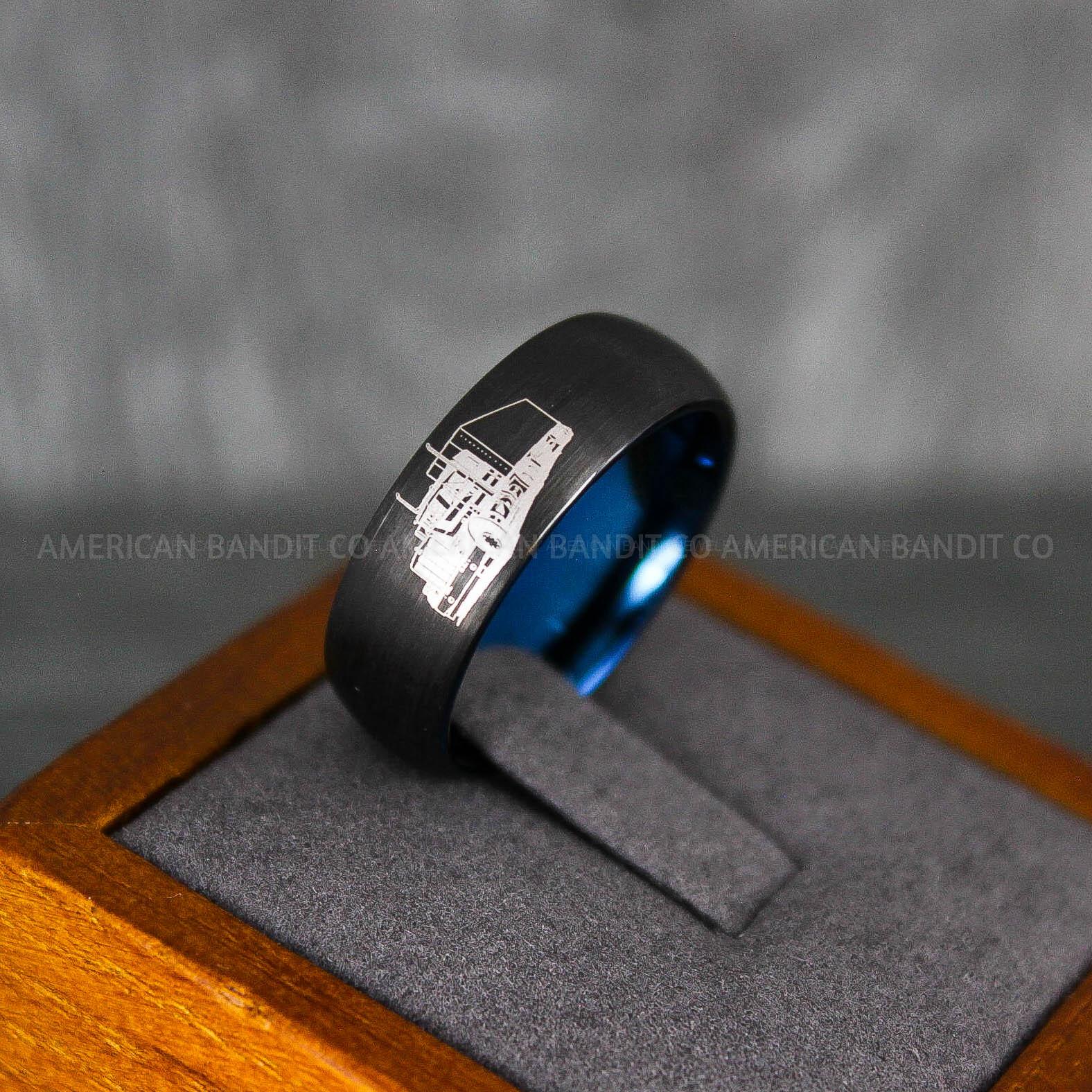 IMG_6844 Truck Driver Ring, Trucker Ring, Truck Life Ring, Trucker Life Ring, Trucker Jewelry, Truck Driver Wedding Band - Image 1