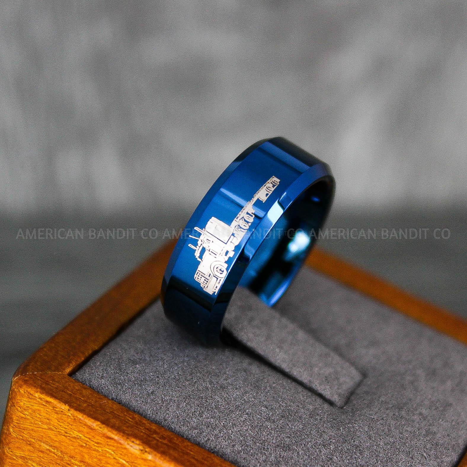 IMG_6848 Truck Driver Ring, Trucker Ring, Truck Life Ring, Trucker Life Ring, Trucker Jewelry, Truck Driver Wedding Band - Image 1