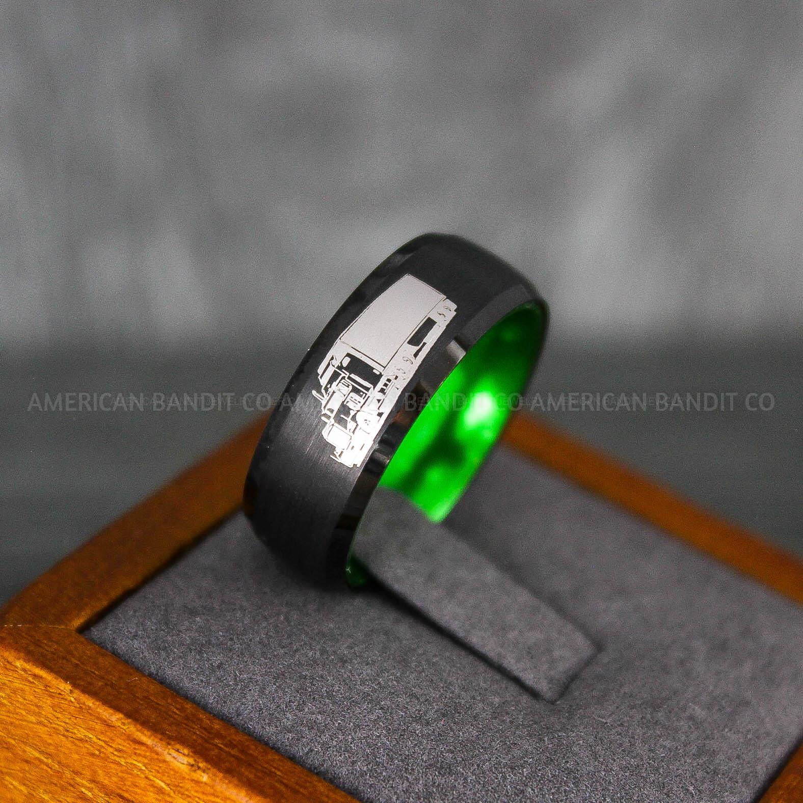 IMG_6853 Truck Driver Ring, Trucker Ring, Truck Life Ring, Trucker Life Ring, Trucker Jewelry, Truck Driver Wedding Band - Image 1