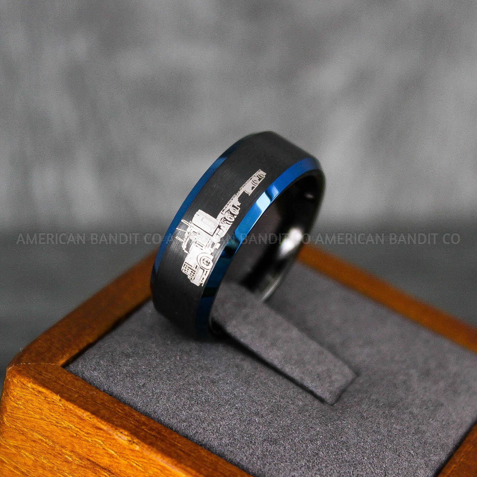 IMG_6857 Truck Driver Ring, Trucker Ring, Truck Life Ring, Trucker Life Ring, Trucker Jewelry, Truck Driver Wedding Band - Image 1