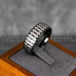 Railroad Ring, Railroad Wedding Band, Train Tracks Ring, Train Tracks Wedding Ring, Black Tungsten Wedding Ring