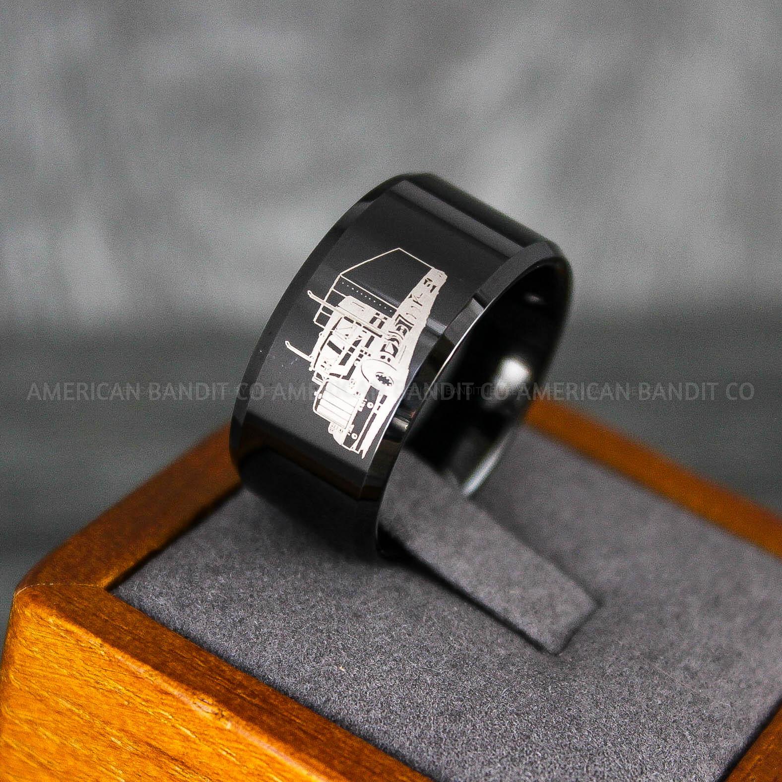 IMG_6877 Truck Driver Ring, Trucker Ring, Truck Life Ring, Trucker Life Ring, Trucker Jewelry, Truck Driver Wedding Band - Image 1