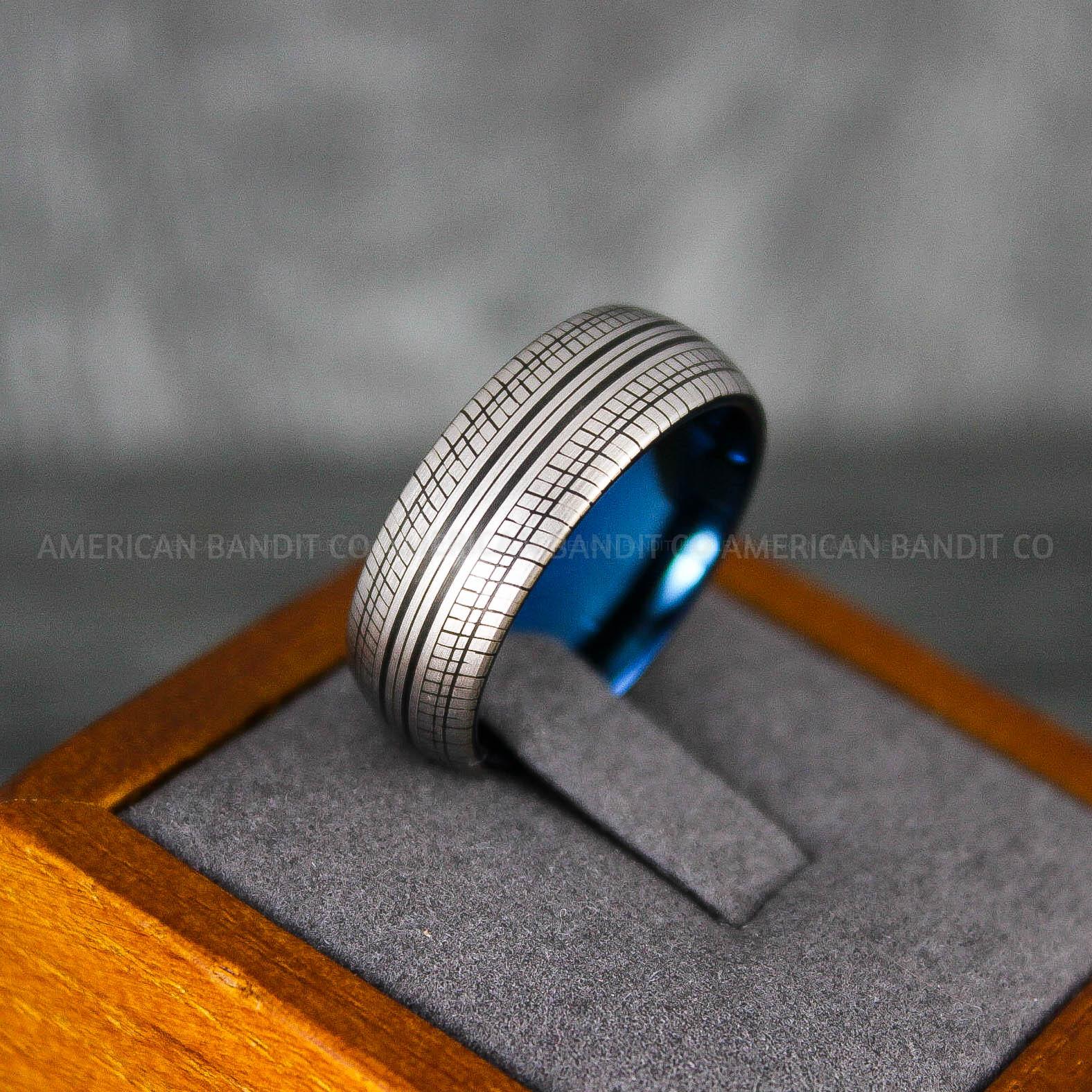 IMG_6879 Tire Ring, Tire Tread Pattern Ring, Tire Tread Ring, Mechanic Ring, Auto Racing Ring, Truck Driver Ring - Image 1