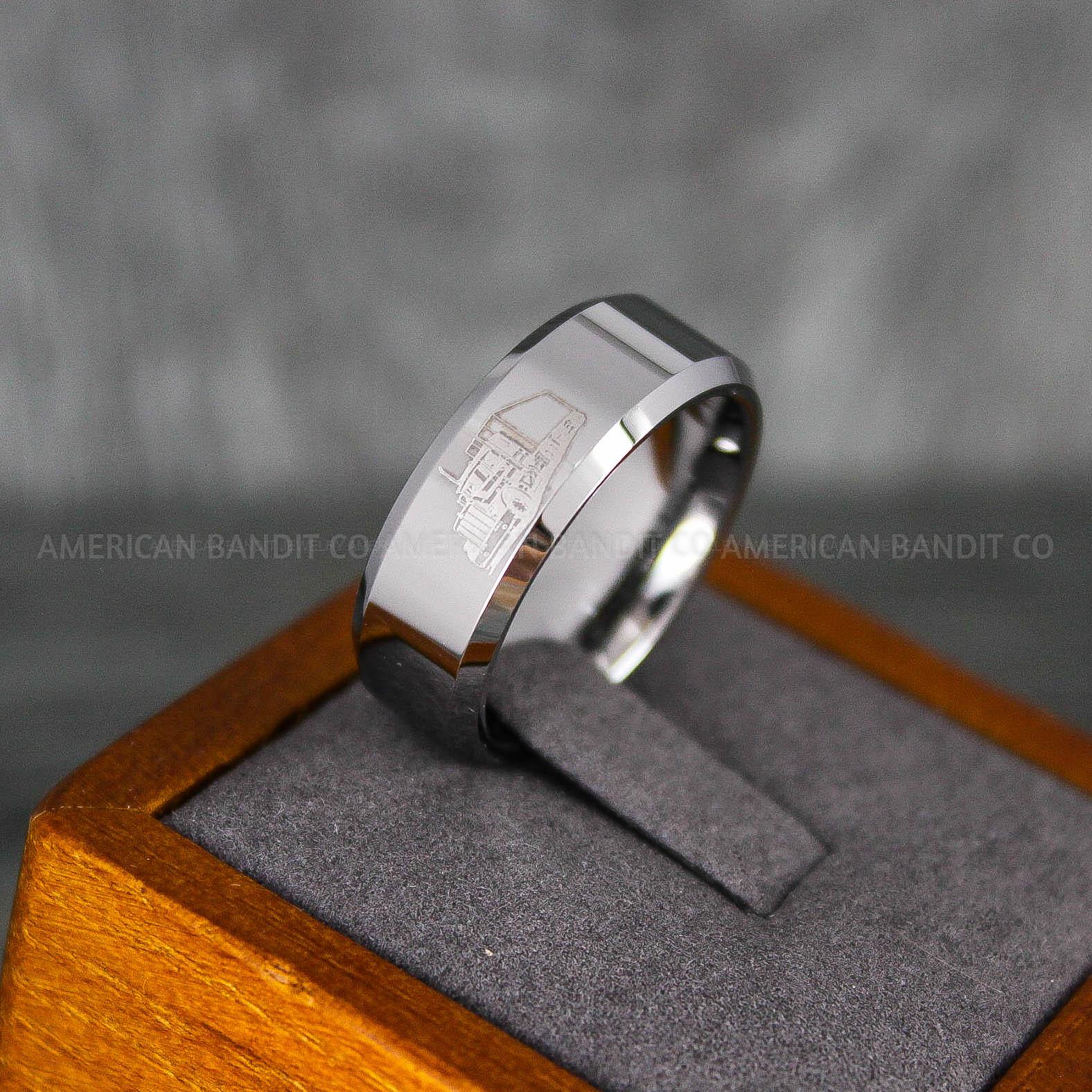 IMG_6885 Truck Driver Ring, Trucker Ring, Truck Life Ring, Trucker Life Ring, Trucker Jewelry, Truck Driver Wedding Band - Image 1