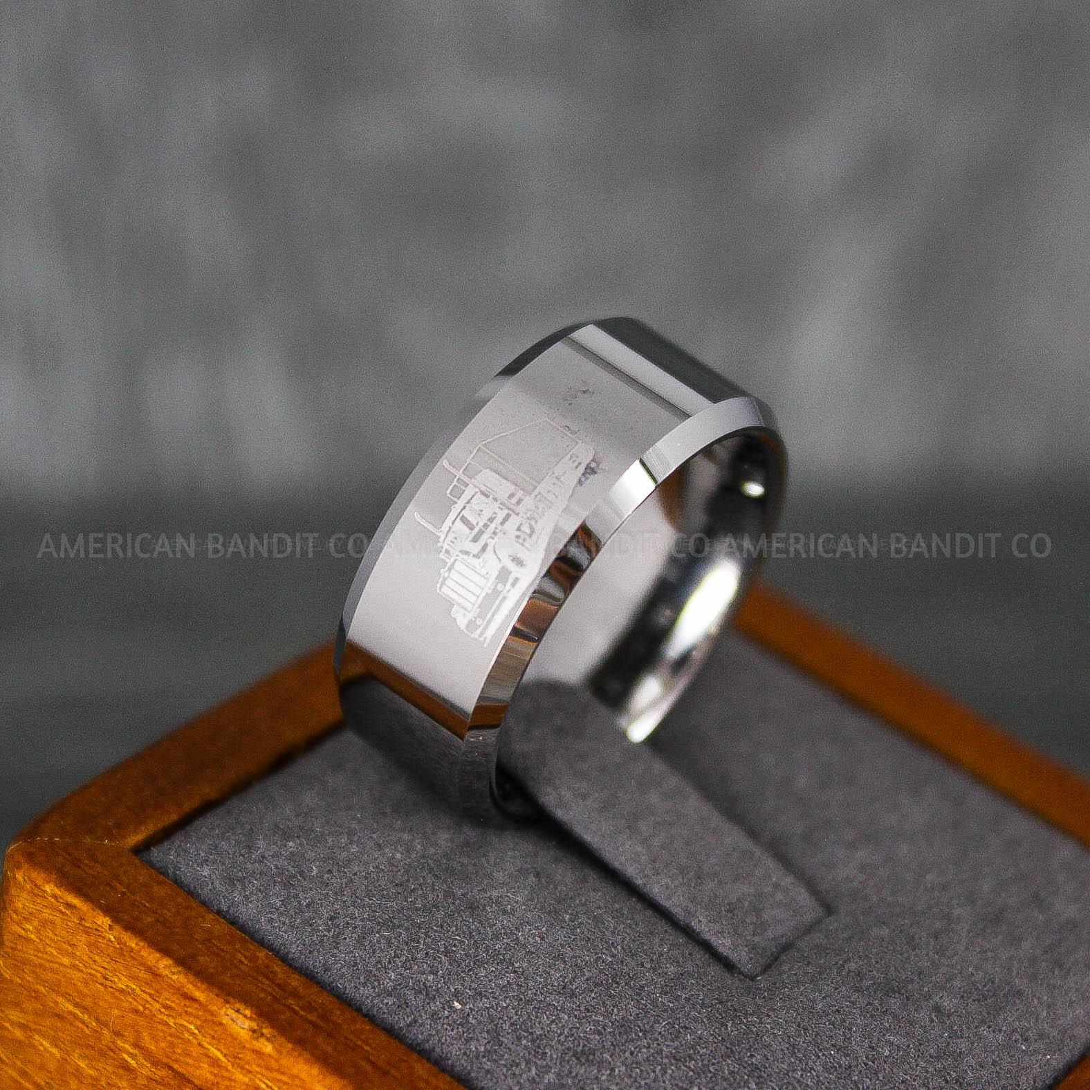 IMG_6886 Truck Driver Ring, Trucker Ring, Truck Life Ring, Trucker Life Ring, Trucker Jewelry, Truck Driver Wedding Band - Image 1