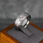 Checkered Flag Rings, Motor Sports Jewelry, Auto Racing Rings, Car Racing Rings, Checkered Flag Pattern Wedding Bands - Image 4