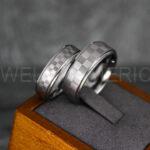 Checkered Flag Rings, Motor Sports Jewelry, Auto Racing Rings, Car Racing Rings, Checkered Flag Pattern Wedding Bands - Image 3