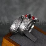 Checkered Flag Rings, Motor Sports Jewelry, Auto Racing Rings, Car Racing Rings, Checkered Flag Pattern Wedding Bands