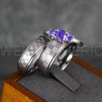 Checkered Flag Rings, Motor Sports Jewelry, Auto Racing Rings, Car Racing Rings, Checkered Flag Pattern Wedding Bands