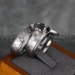 Checkered Flag Rings, Motor Sports Jewelry, Auto Racing Rings, Car Racing Rings, Checkered Flag Pattern Wedding Bands