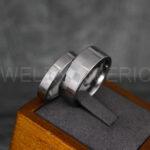 Checkered Flag Rings, Motor Sports Jewelry, Auto Racing Rings, Car Racing Rings, Checkered Flag Pattern Wedding Bands - Image 2