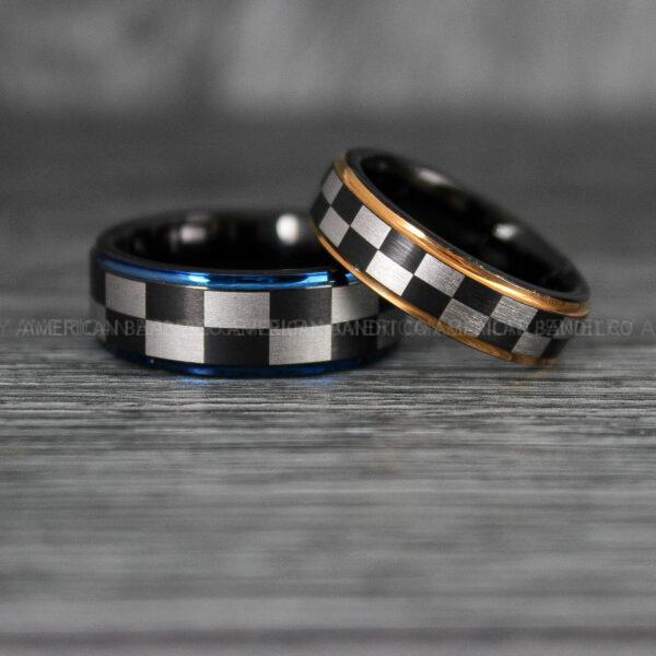 American Racer Rings Checkered Flag Rings, Motor Sports Jewelry, Auto Racing Rings, Car ...