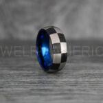 Checkered Flag Rings, Motor Sports Jewelry, Auto Racing Rings, Car Racing Rings, Checkered Flag Pattern Wedding Bands - Image 3