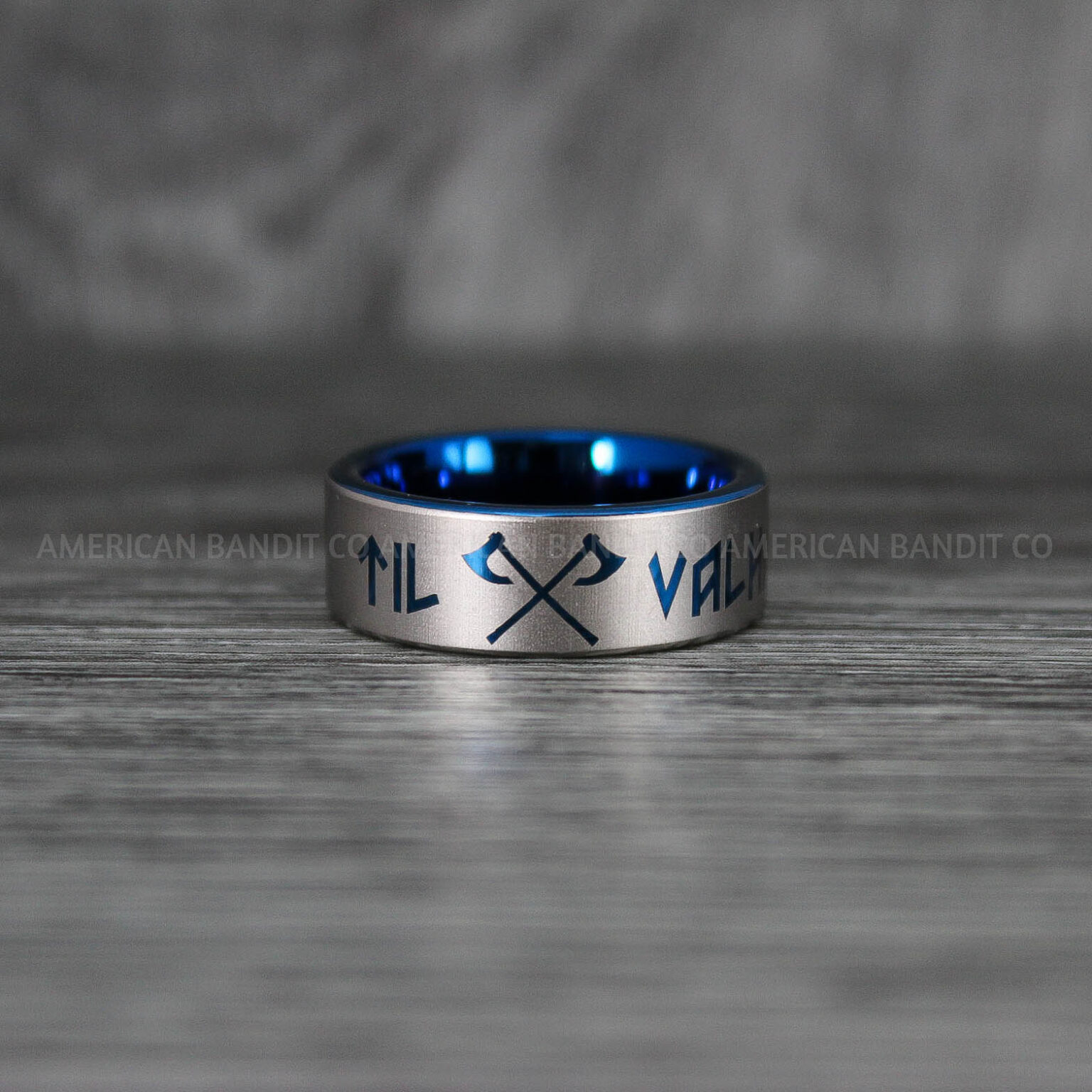 Blue Rune Ring Til Valhalla Rings, Viking Rings, Runes Rings, Vegvísir Ring, Nordic ...