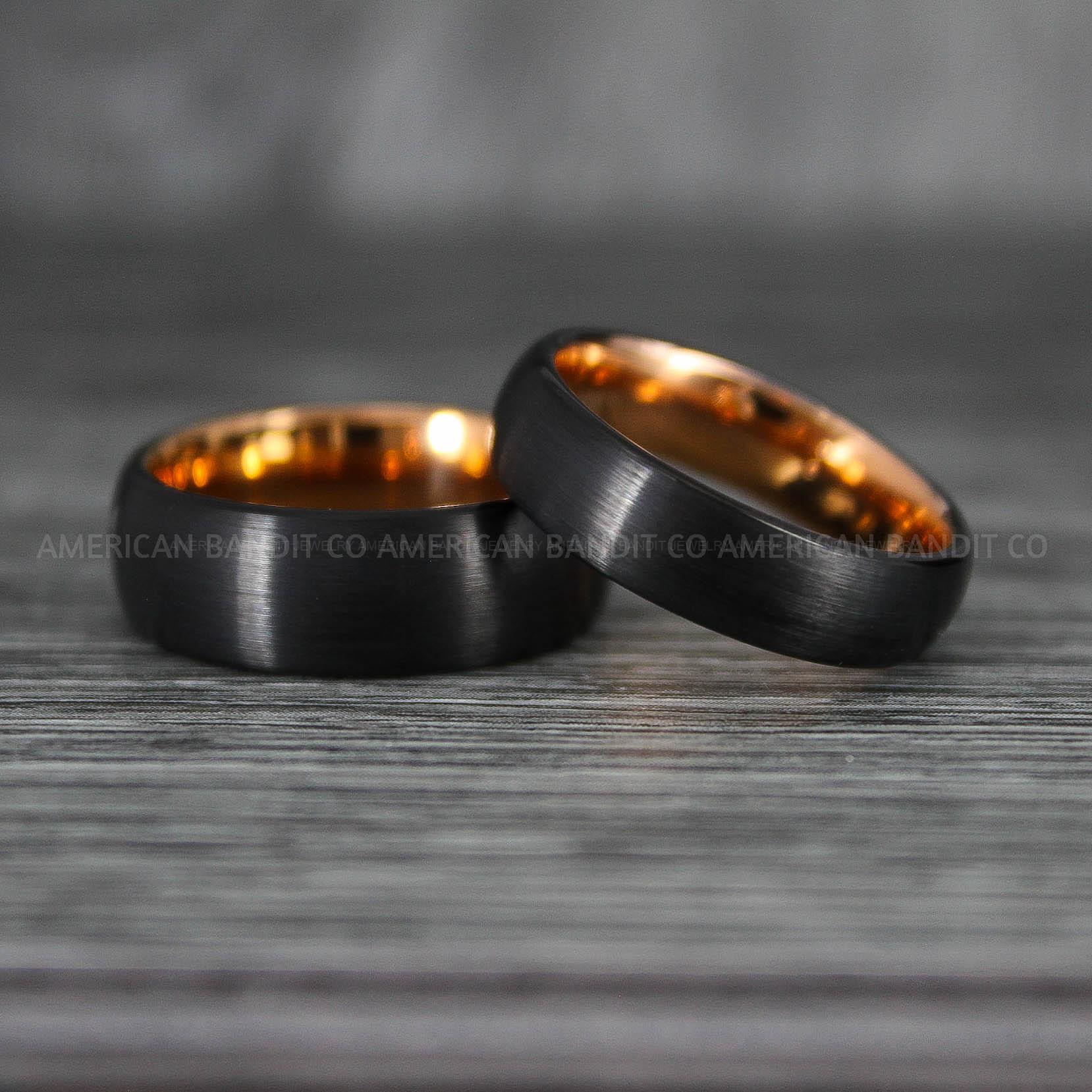 IMG_6957 Couple Rings, Couple Jewelry, Matching Wedding Rings, Matching Wedding Bands, Couple Wedding Rings, Couple Wedding Bands, Black Wedding Ring - Image 1