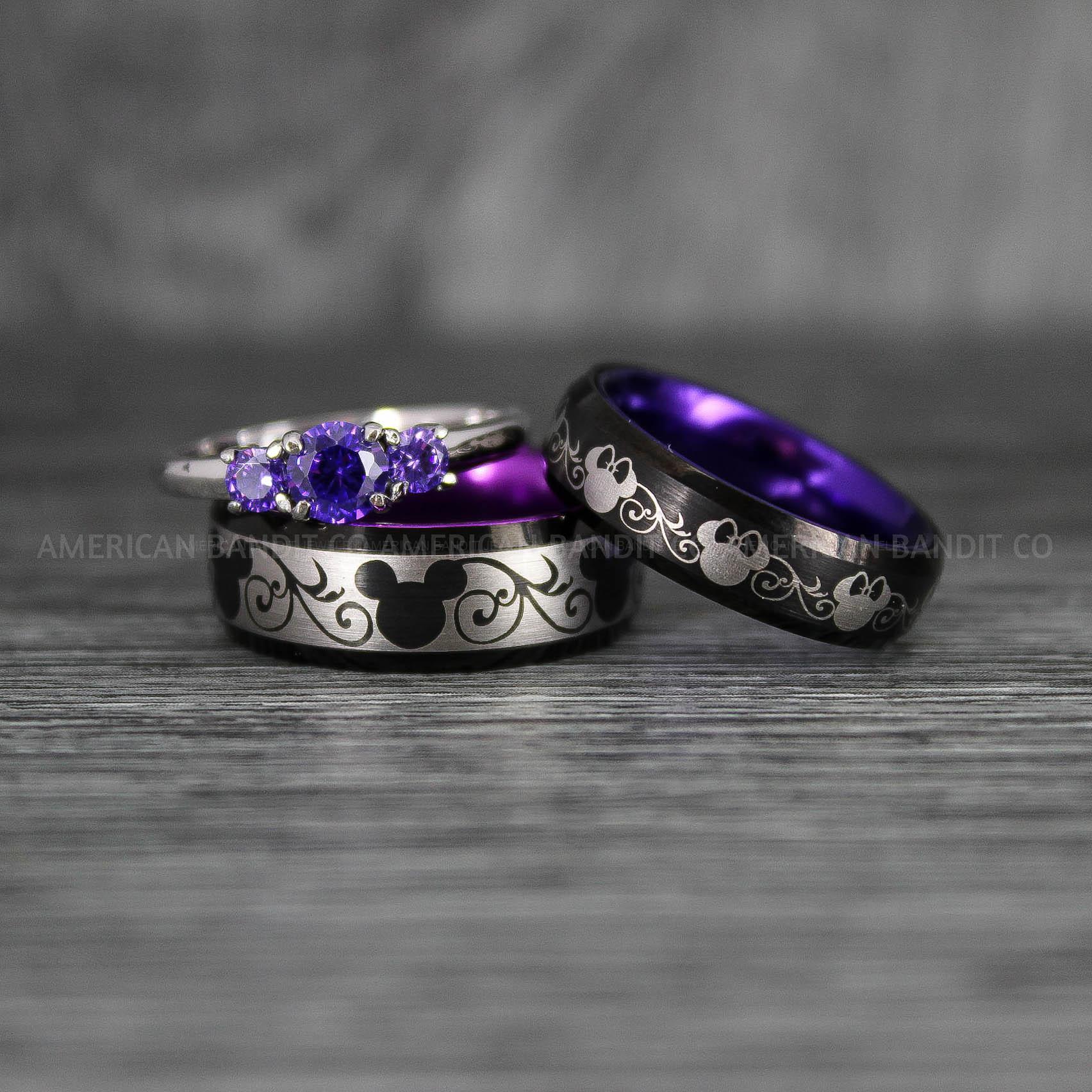 IMG_6963 Mickey Mouse Rings, Mickey Rings, Couple Wedding Bands, Couple Rings, Mickey Mouse Wedding Bands - Image 1
