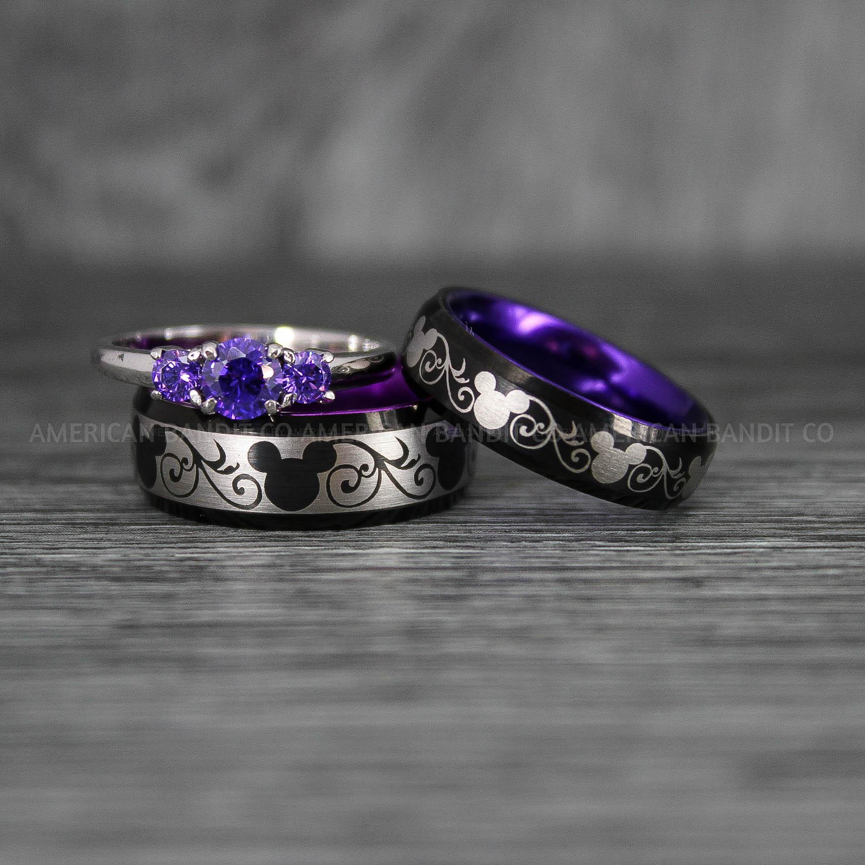 IMG_6967 Mickey Mouse Rings, Mickey Rings, Couple Wedding Bands, Couple Rings, Mickey Mouse Wedding Bands - Image 1