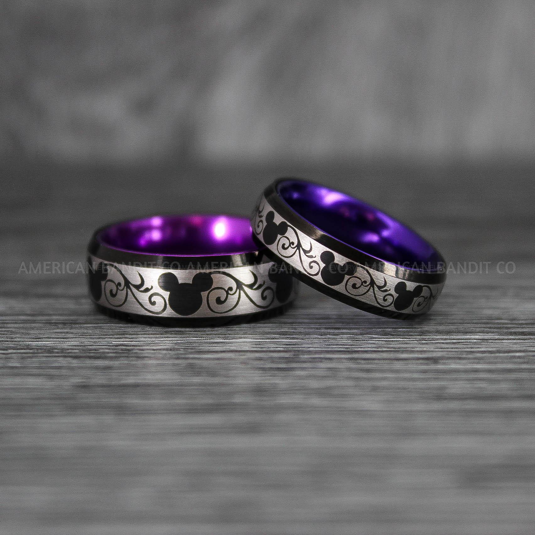 IMG_6969 Mickey Mouse Rings, Mickey Rings, Couple Wedding Bands, Couple Rings, Mickey Mouse Wedding Bands - Image 1