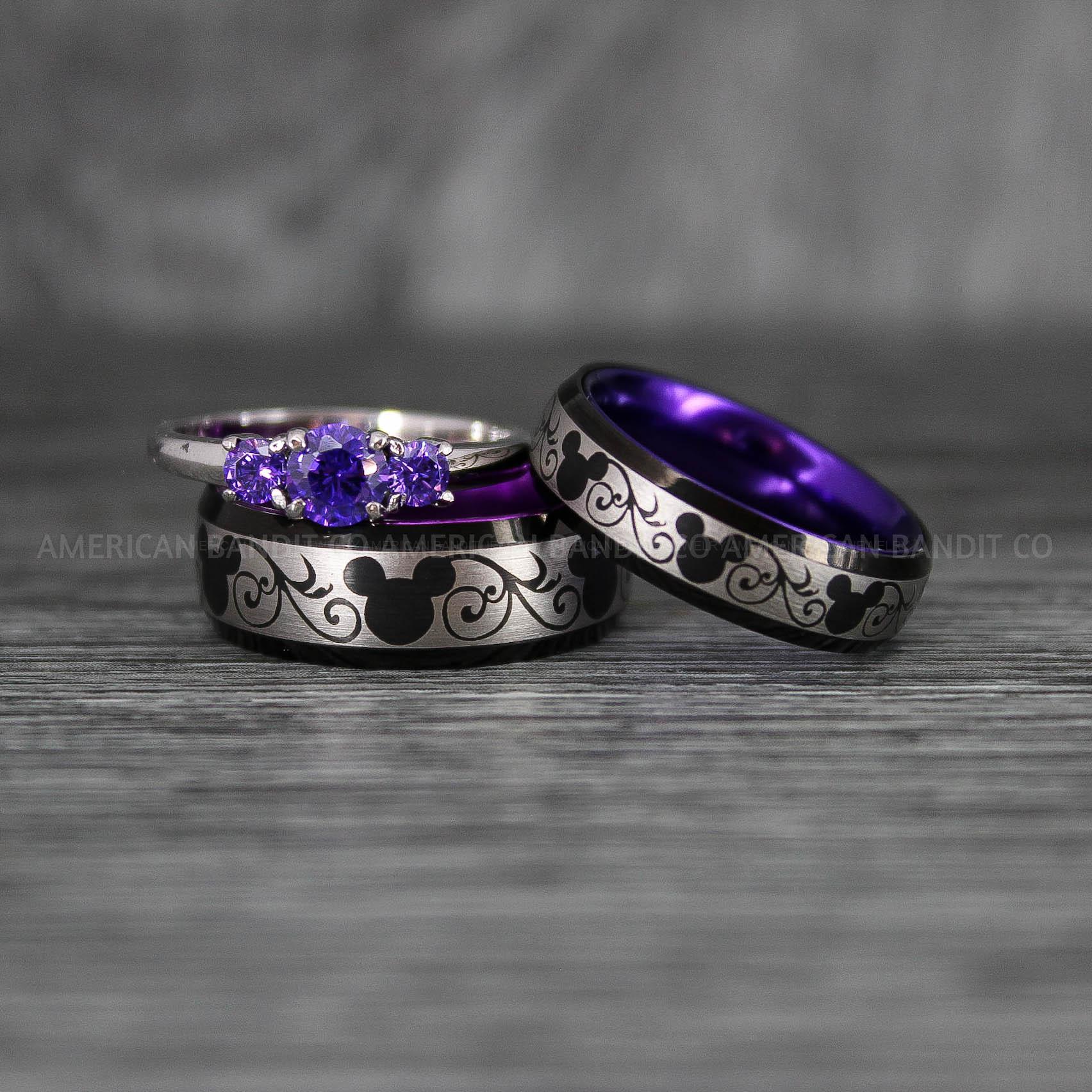 IMG_6970 Mickey Mouse Rings, Mickey Rings, Couple Wedding Bands, Couple Rings, Mickey Mouse Wedding Bands - Image 1