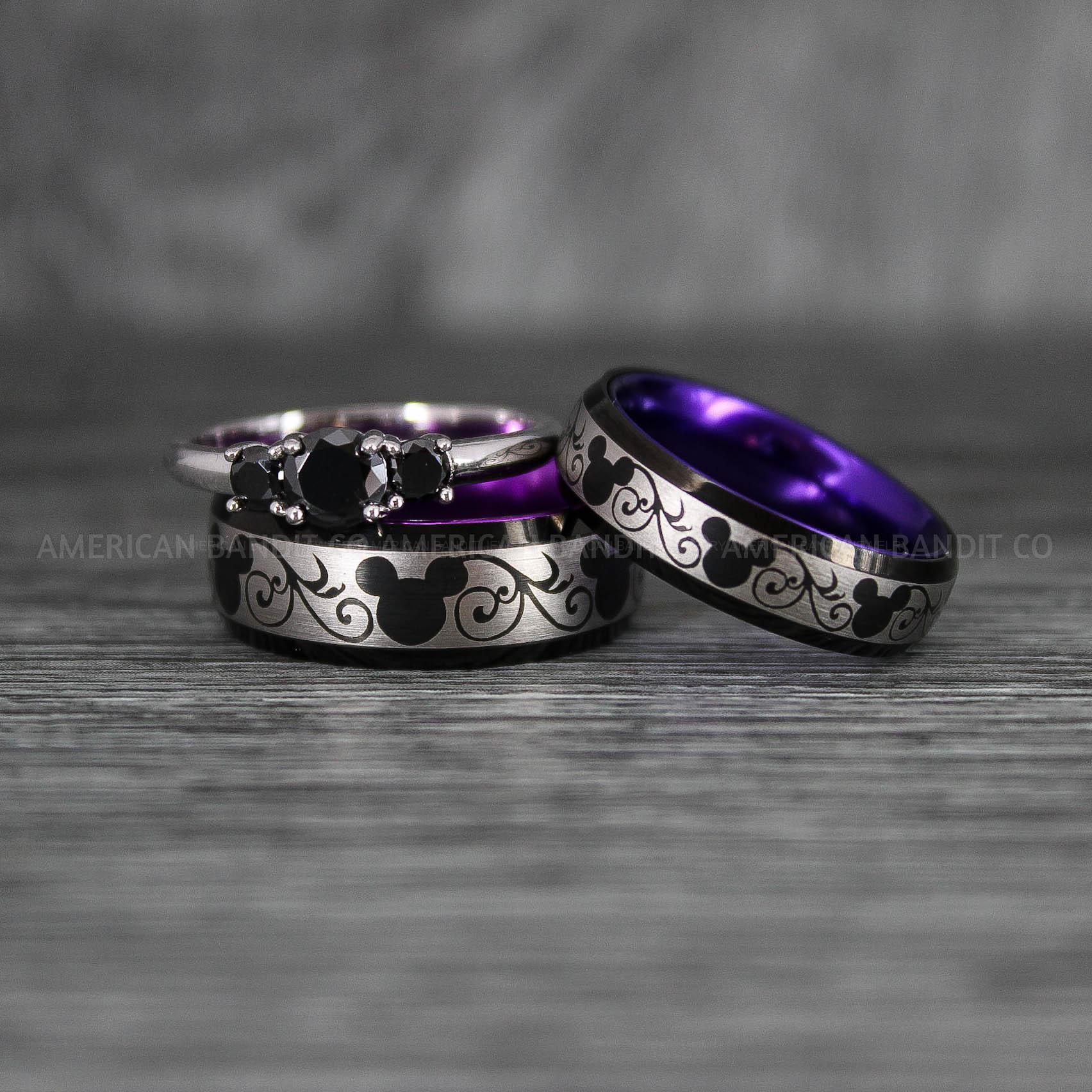 IMG_6971 Mickey Mouse Rings, Mickey Rings, Couple Wedding Bands, Couple Rings, Mickey Mouse Wedding Bands - Image 1