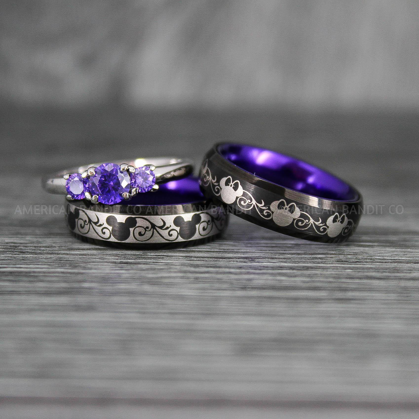 IMG_6975 Mickey Mouse Rings, Mickey Rings, Couple Wedding Bands, Couple Rings, Mickey Mouse Wedding Bands - Image 1