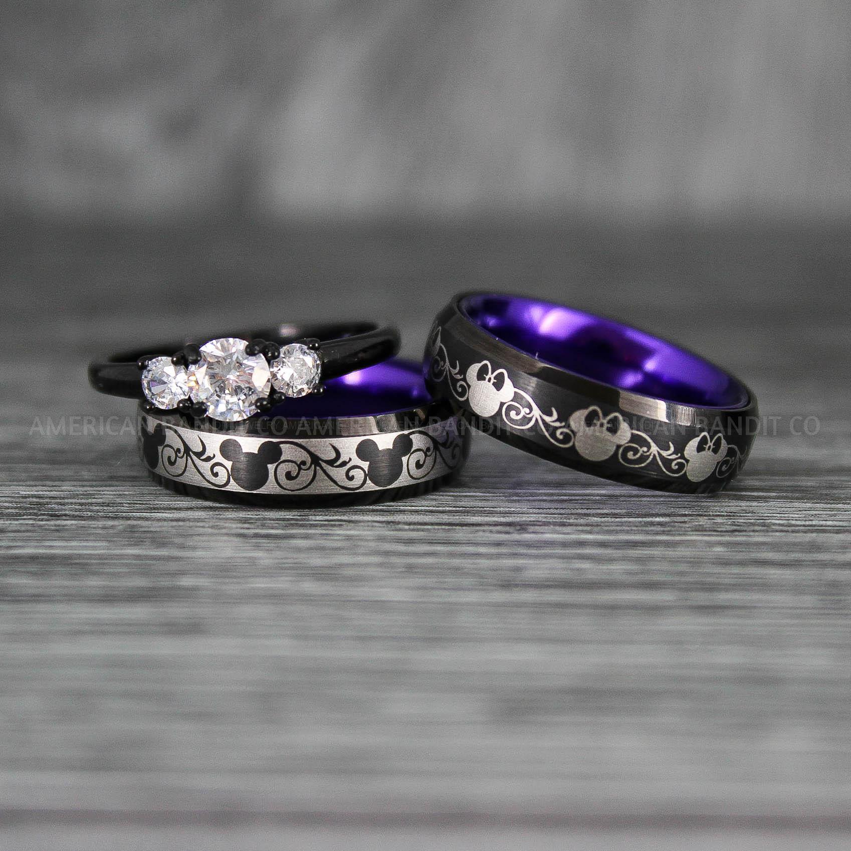 IMG_6978 Mickey Mouse Rings, Mickey Rings, Couple Wedding Bands, Couple Rings, Mickey Mouse Wedding Bands - Image 1