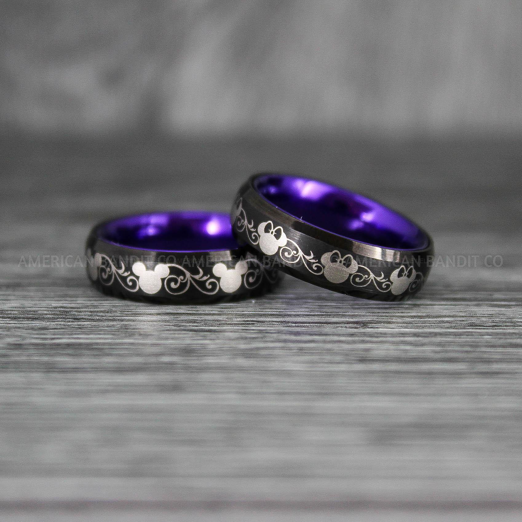 IMG_6979 Mickey Mouse Rings, Mickey Rings, Couple Wedding Bands, Couple Rings, Mickey Mouse Wedding Bands - Image 1