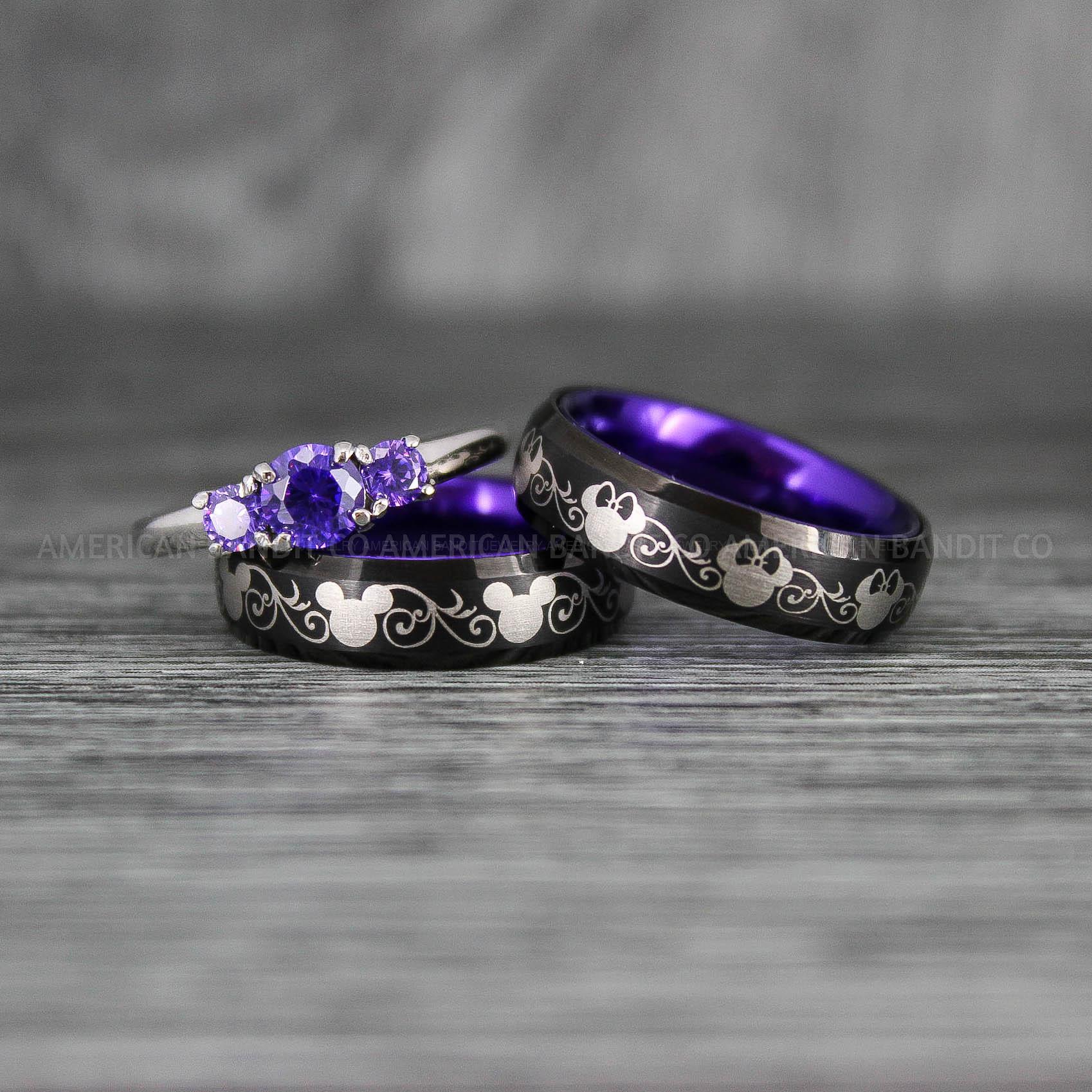 IMG_6982 Mickey Mouse Rings, Mickey Rings, Couple Wedding Bands, Couple Rings, Mickey Mouse Wedding Bands - Image 1